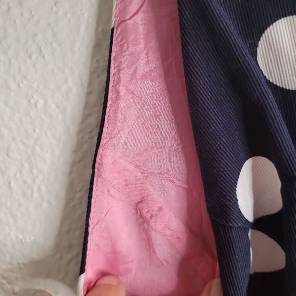 Eliza J Blue Polka Dot Dress Women's 4 Pleated Fit Flare Knee Length Sleeveless - Picture 7 of 13